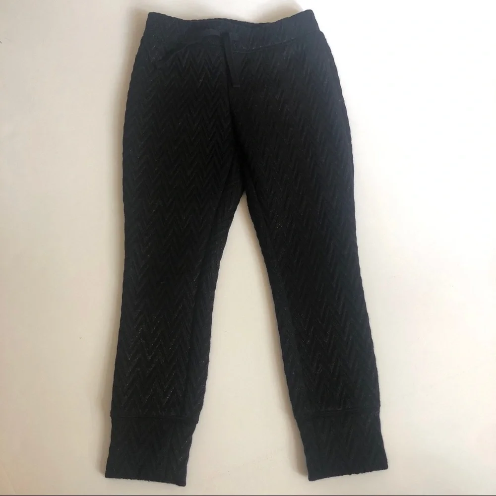 Gap kids Gold Metallic & Black Chevron Print Lounge Joggers
